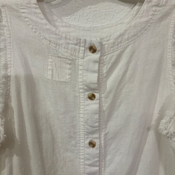 Harper Short Sleeve Frayed Hem Tank - Picture 5 of 7